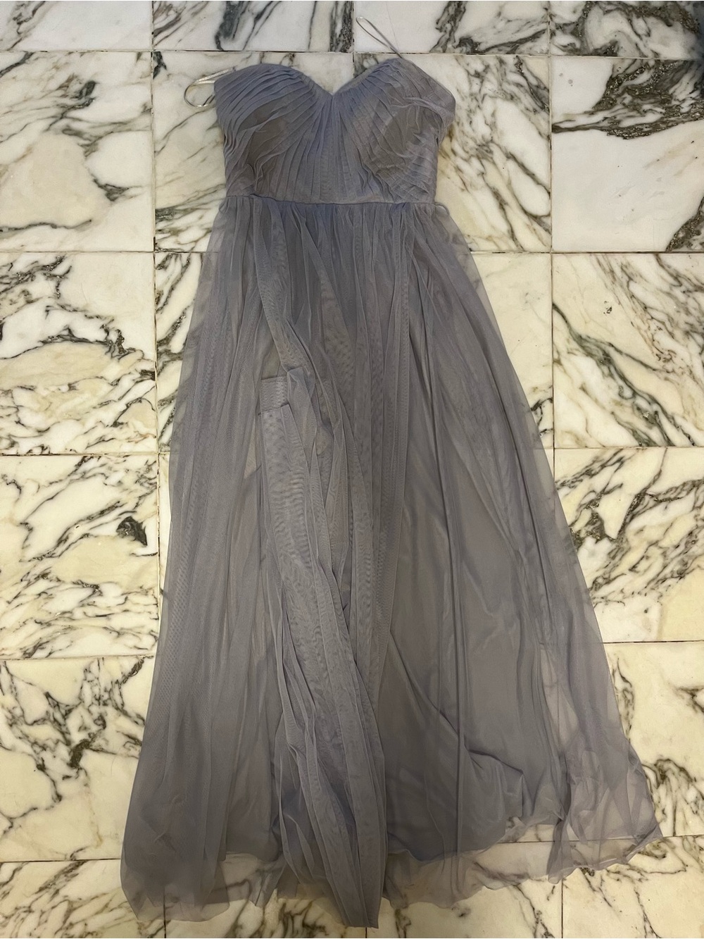 Birdy Grey Strapless Size Small Silver Dress